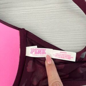 PINK Victoria's Secret Burgundy and Pink Bra